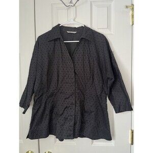 Soft Surrounding Grey Button Up Women Large See Measurements